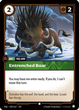 Entrenched Boar (026/167) - Radiance