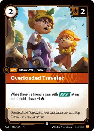 Overloaded Traveler (072/167) - Radiance Foil
