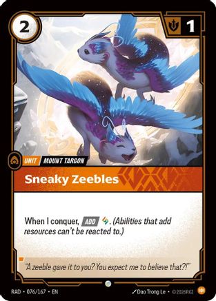 Sneaky Zeebles (076/167) - Radiance Foil