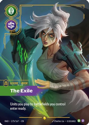 Riven, The Exile (Overnumbered) (173/167) - Radiance Foil