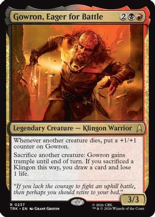 Gowron, Eager for Battle (TRK-237) [Star Trek] Foil