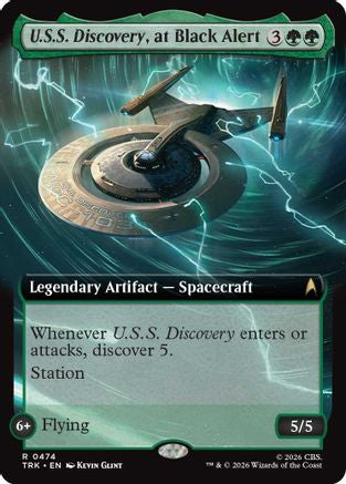 U.S.S. Discovery, at Black Alert (Extended Art) (TRK-474) [Star Trek] Foil