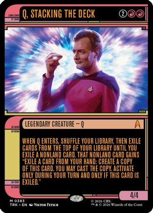 Q, Stacking the Deck (Showcase) (TRK-383) [Star Trek] Foil