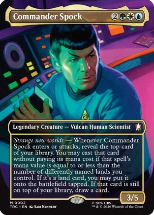 Commander Spock (Borderless) (TRC-002) [Commander: Star Trek] Foil