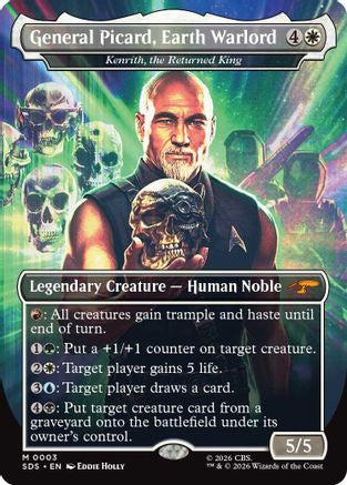 General Picard, Earth Warlord - Kenrith, the Returned King (Borderless) (SDS-003) [Star Trek: Stardates] Foil