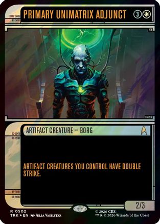 Primary Unimatrix Adjunct (Showcase) (Surge Foil) (TRK-502) [Star Trek] Foil