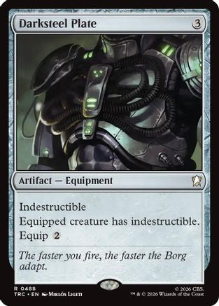 Darksteel Plate (Surge Foil) (TRC-488) [Commander: Star Trek] Foil