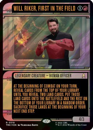 Will Riker, First in the Field (Showcase) (Surge Foil) (TRK-519) [Star Trek] Foil
