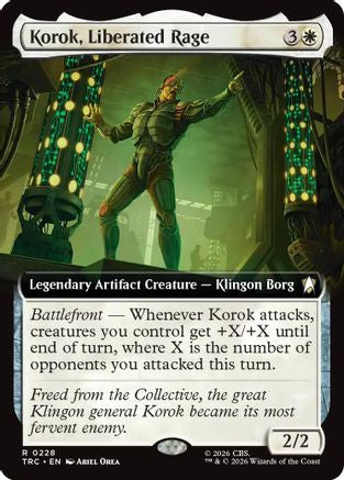 Korok, Liberated Rage (Extended Art) (TRC-228) [Commander: Star Trek]