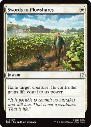 Swords to Plowshares (Surge Foil) (TRC-429) [Commander: Star Trek] Foil