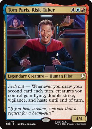 Tom Paris, Risk-Taker (Surge Foil) (TRC-105) [Commander: Star Trek] Foil