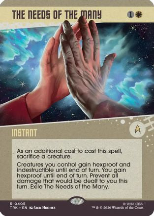 The Needs of the Many (Showcase) (TRK-405) [Star Trek] Foil