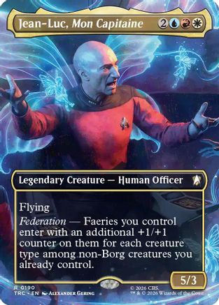 Jean-Luc, Mon Capitaine (Borderless) (TRC-190) [Commander: Star Trek] Foil