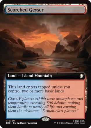 Scorched Geyser (Extended Art) (TRC-398) [Commander: Star Trek]