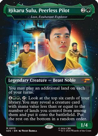 Hikaru Sulu, Peerless Pilot - Loot, Exuberant Explorer (Borderless) (SDS-013) [Star Trek: Stardates]