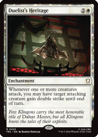 Duelist's Heritage (Surge Foil) (TRC-422) [Commander: Star Trek] Foil