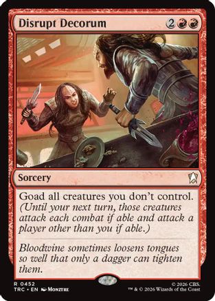 Disrupt Decorum (Surge Foil) (TRC-452) [Commander: Star Trek] Foil