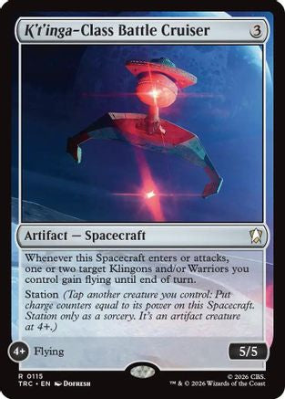 K't'inga-Class Battle Cruiser (Surge Foil) (TRC-115) [Commander: Star Trek] Foil