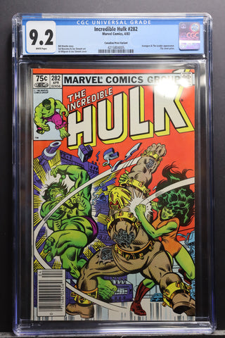 Incredible Hulk #282 - 1st She-hulk & Hulk Team Up - CGC 9.2