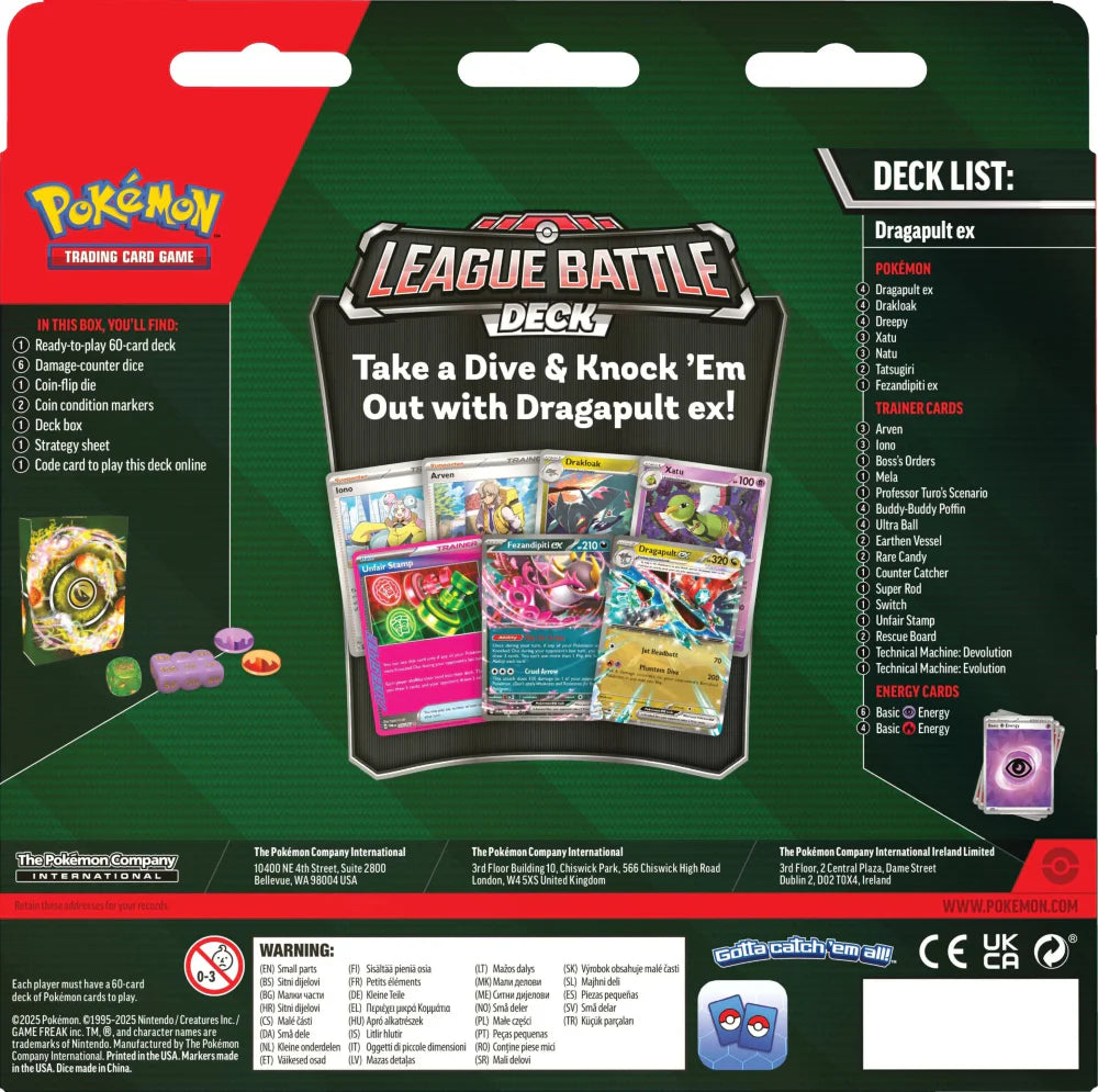 POKEMON DRAGAPULT EX LEAGUE BATTLE DECK