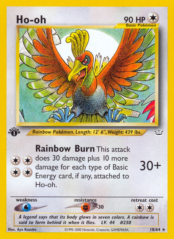 ho-oh v pokemon card value Ho-oh (18/64) [Neo Revelation 1st Edition]