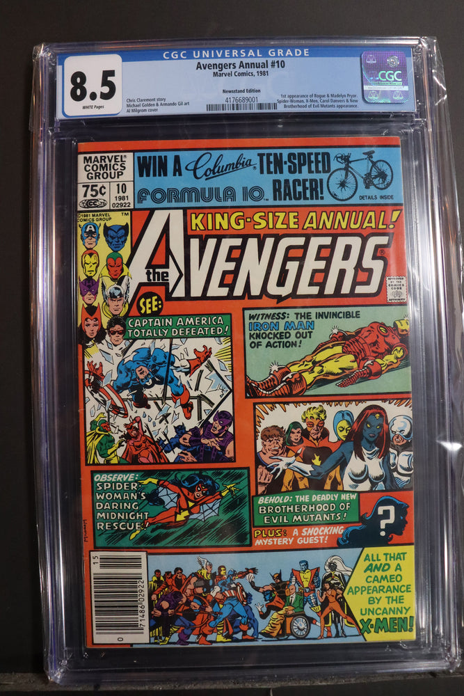 Avengers Annual #10 - Newsstand - 1st Rogue - CGC 8.5