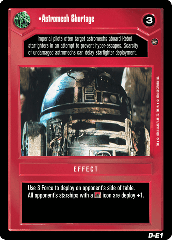 Astromech Shortage