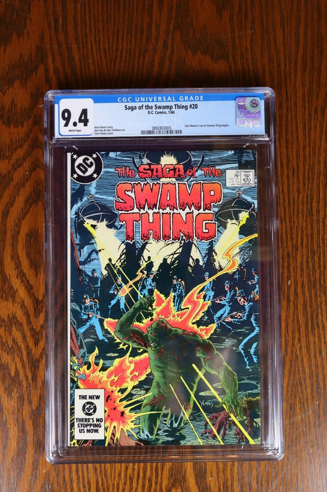 Swamp Thing #20 CGC 9.4 1st Alan Moore Run Justice League Dark